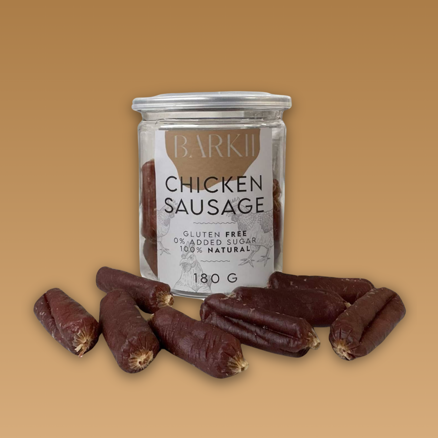 Barkii Soft Sausages | Kylling, 180g