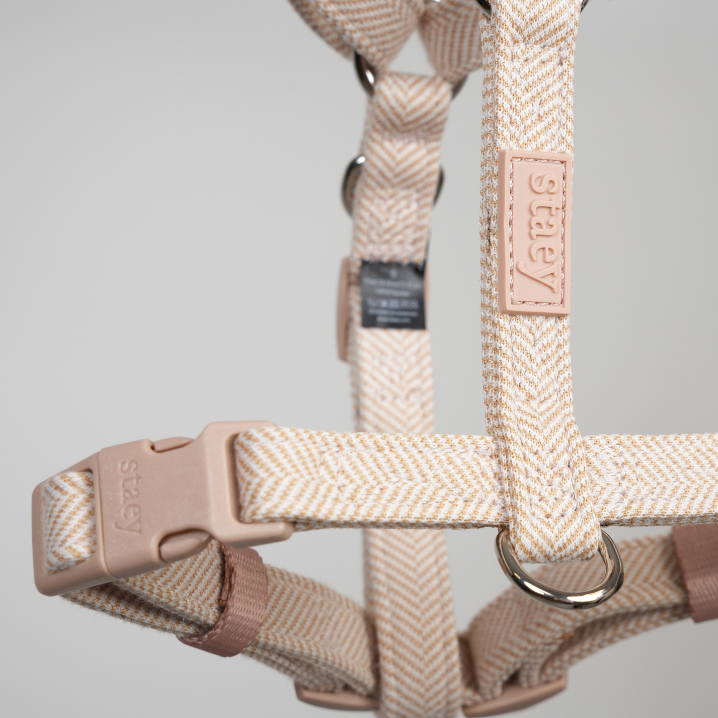 Tara H-Strap Hundesele | Light Rose